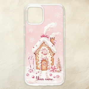 Personalizar Gingerbread House Navidad Teléfono Funda iPhone Samsung Motorola Pixel - Imagen 1 de 1