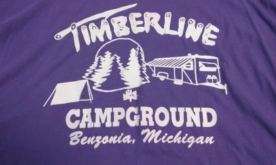 Camiseta de Colección Timberline Campground, Benzonia, MI Talla XXL Hanes Peso Pesado Foto 1 de 4