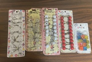 Vintage Ponytail Holders 5 Packs Knocker Ball Lot Hair Ties Tara 1 Partial New - Picture 1 of 8