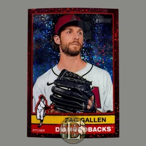 2025 Topps Heritage Zac Gallen Burgundy (Color Match) Sparkle Parallel SP #450 - Picture 1 of 2