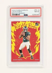 2020 Panini Donruss Jalen Hurts #RH-JH Red Hot Rookies PSA 8 NM-MT RC Eagles - Picture 1 of 1