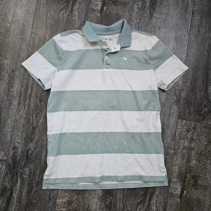 Abercrombie Kids Short Sleeve Polo Boys 11/12 Striped Preppy School EUC - Picture 1 of 2