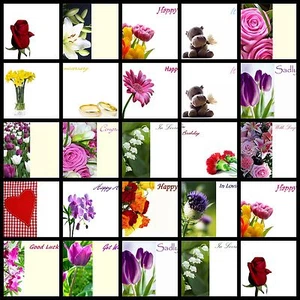 50 Florist Flower Message Cards Birthday Anniversary Mothers Funeral Blank UK - Picture 1 of 43