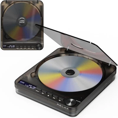 RELAX PIXEL TUNES Bluetooth CD Player Warm Gray - Bild 1 von 4