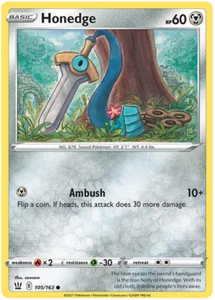 Pokemon TCG Sword & Shield Battle Styles - 105/163 Honedge Card - Picture 1 of 1