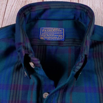 NWT VINTAGE Pendleton Small Sir Pendleton Plaid Wool Shirt small holes - Image 1 of 4