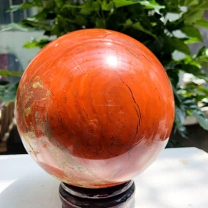 8.75LB Natural Red Jasper Quartz Sphere Crystal Ball Reiki Healing Decoration - Picture 1 of 12
