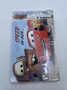New Disney Cars Birthday Party Invitations Speed on Over Pack 8 Cards Hallmark - Picture 1 of 6