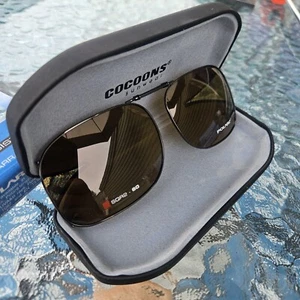 COCOONS gunmetal/amber Polarized Sunglasses Clip-on Overx uv400 L4128A RC5-48 - Picture 1 of 4