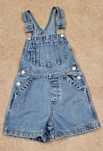 GAP Toddler Girls Blue Denim Shortalls, Size 4 - Picture 1 of 3