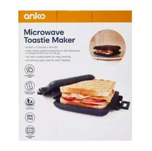 Microwave Toastie Maker Non stick Dishwasher Microwave safe Black - Picture 1 of 4