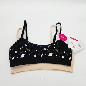 Maidenform Girl Beginner Seamless Bras, 2-Pack Nude & Black Space Galaxy, Small - Picture 1 of 6