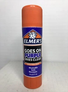 Elmer's Glue Stick Purple Dries Clear Washable Safe Nontoxic - Picture 1 of 3