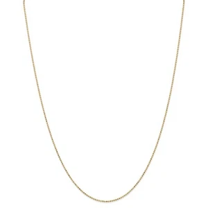 14k Yellow Gold 1.2mm Diamond Cut Baby Ball Chain w/ Lobster Clasp 14" - 24" - Picture 1 of 10