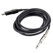 9.84ft/3m USB Guitar Bass To USB 6.3mm Link Cable Adapter PC Recording USB Cable