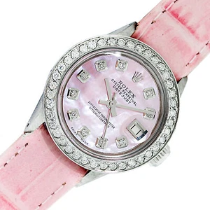 Reloj Rolex Lady DateJust 26 mm rosa sin circular esfera de diamantes bisel de acero inoxidable - Imagen 1 de 9