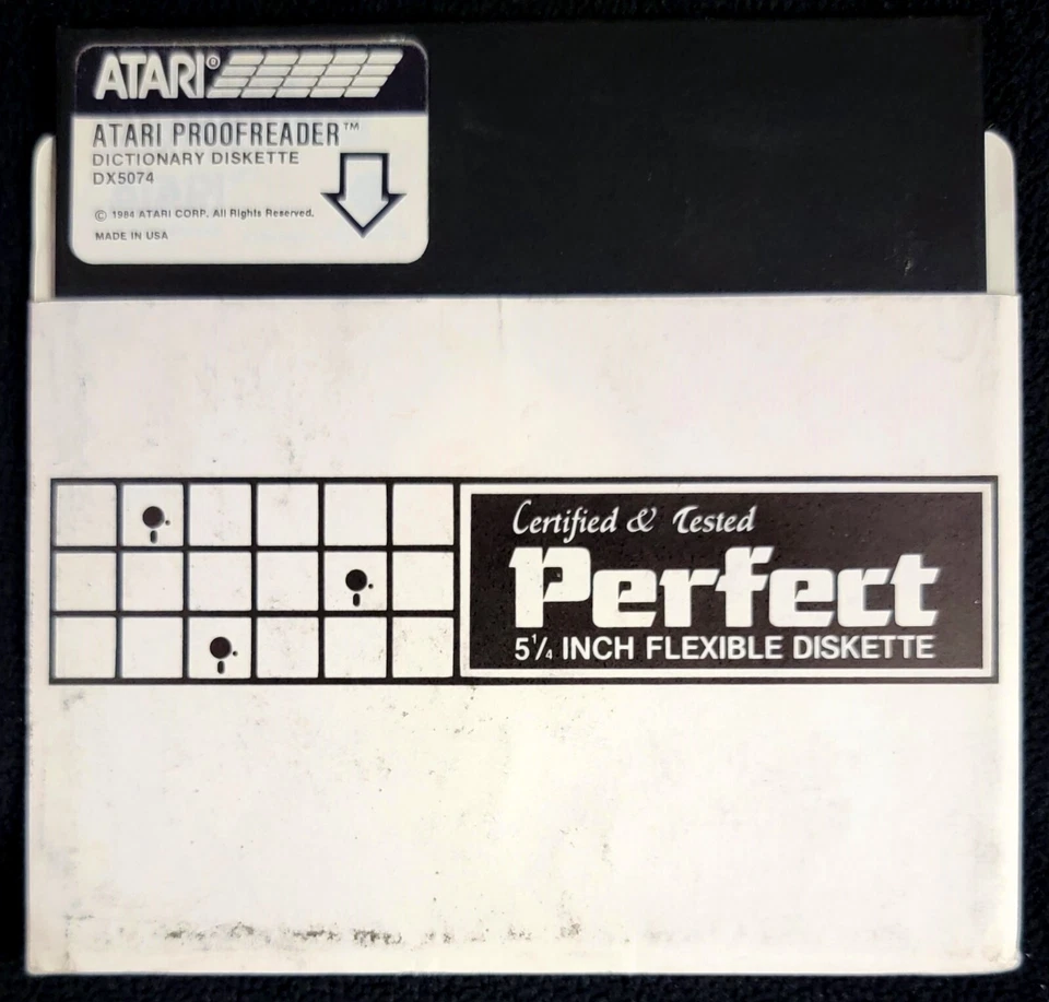Atari Proofreader - Dictionary Diskette DX5074 Atari 400/800 Disk Only Untested - Image 1 of 1
