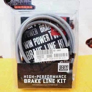 TWIN POWER HIGH PERFORMANCE DOT FRONT BRAKE LINE KIT +6" HARLEY DAVIDSON 525649 - Picture 1 of 1