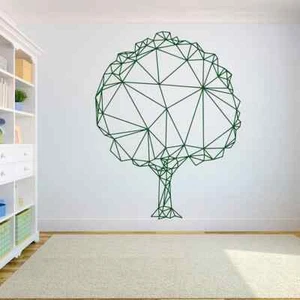 Geometric Polygonal Wall Decal Tree Abstract Removeable Wall Stickers Home Decor - Picture 1 of 7