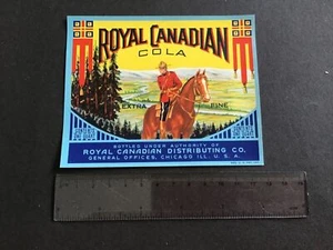 Etiqueta vintage Royal Canadian Cola Chicago R3383 - Imagen 1 de 2
