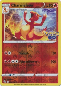 Charmeleon 009/078 Pokemon Go Pokemon TCG Reverse Holo - Picture 1 of 1