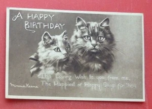 Postal Mimmie Keane gato feliz cumpleaños - Imagen 1 de 2