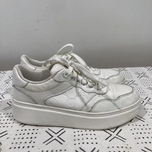 ALDO ""Shlub"" weiße Kunstleder-Schnürschuhe niedriges Oberteil Plateau Turnschuhe Damen Größe 7 - Bild 1 von 6
