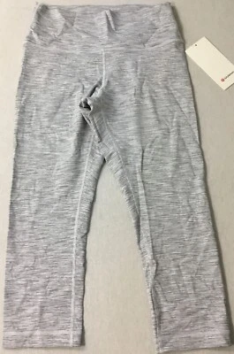 Lululemon Mujeres Wunder Under CROP HR Luxtreme LW6AI4S WAGG Blanco Estampado Talla 10 Foto 1 de 3