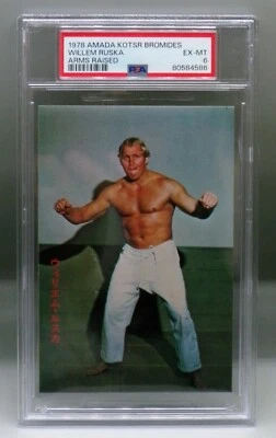 AMADA 1978 japonesa Willem Ruska PSA 6 lucha libre profesional Japón WWF ¡NJPW!!! Foto 1 de 3