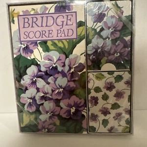 Vintage C R Gibson "Sweet Violets" Bridge Playing Card Set New in Box NOS - Bild 1 von 3