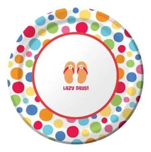 Flip Flop Tropical Paper Plates 7" 412548 - Picture 1 of 1
