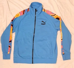 Puma Classic T7 1968 Style Track Jacket Mens Lava Flow Full Zip Blue XL HTF! - Picture 1 of 13