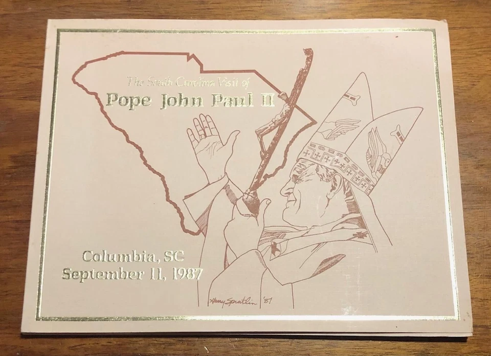 1987 Pope John Paul II Visit to South Carolina US Postal Service Commemorative - Image 1 of 4
