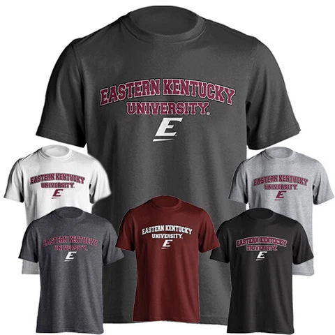 Eastern Kentucky University EKU Colonels Arch Logo School Name Tee T-Shirt Cover
