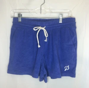 Pantalones Cortos PELOTON Damas Algodón Poli Azul Terry Tela Salón talla S Athleisure Nuevos - Imagen 1 de 5