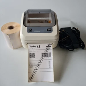 Zebra GK420d Network Label Printer Healthcare Charger USB Cable 250 Labels 736 - Picture 1 of 5