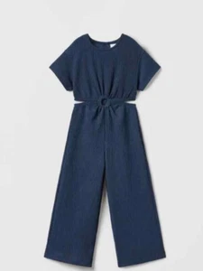 Zara kids sz 14 Blue jumpsuit with cutouts - Picture 1 of 4