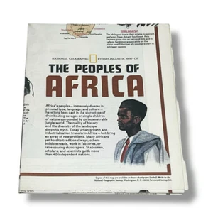 Mapa vintage de los pueblos de África 1971 National Geographic BX - Imagen 1 de 4