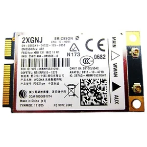 Ericsson Umts DW5550 Wwan , Umts 3G Hsdpa PCI Express Card 2XGNJ Dell XPS - Photo 1/3