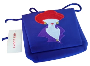 "Madam Fashion" Get Lucky Crossbody Purple Purse Lady In Red Hat NEW Vintage - Picture 1 of 9