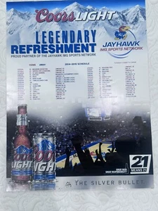 2014-2015 Kansas University Jayhawks KU Basketball Poster schedule - Picture 1 of 5