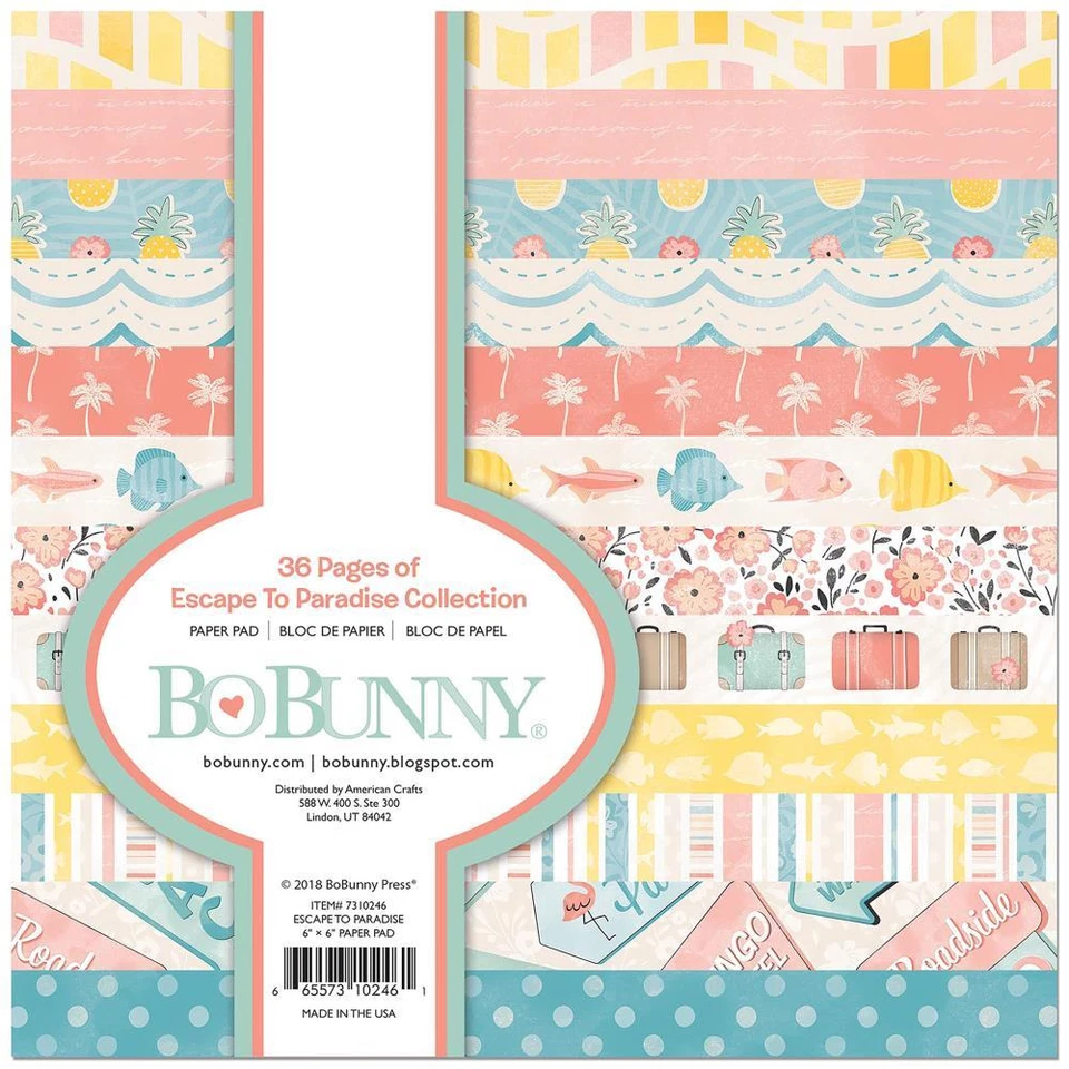 Almohadilla de papel Paradise Collection Scrapbooking 6x6 36 páginas BoBunny 7310246 NUEVO Foto 1 de 1