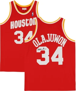 Hakeem Olajuwon Houston Rockets Signed Mitchell & Ness 1993-94 Authentic Jersey - Picture 1 of 5