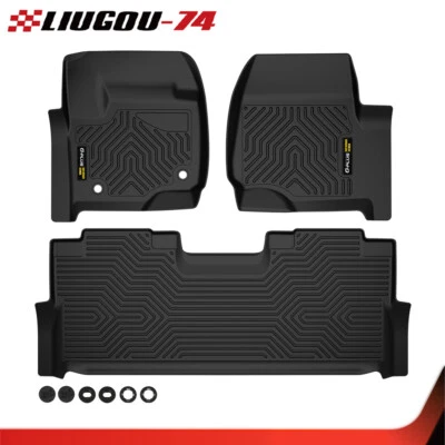 Fit For 2017-24 Ford F-250 F-350 F-450 Super Duty Crew Cab TPE Floor Mats Liner - Imagem 1 de 4