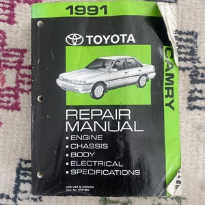 1991 Toyota Camry repair manual engine chassis body electrical specification. - Bild 1 von 7