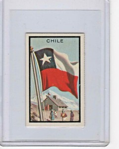1963 Topps Midgee Flags #14 Chile