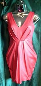 New coral stretchy,sexy,kneelength WEDDING/PROm puff hemdress .size10BUST 36" - Picture 1 of 3