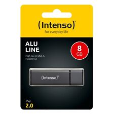 Intenso USB Stick Alu Line 2.0 USB Flash Drive USB Data Storage Stick 8GB Grey