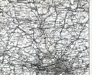 Berlin Spandau Oranienburg Kremmen Bernau 1924 orig Teilkarte Liebenwalde Dyrotz - Picture 1 of 1