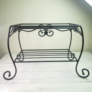 Longaberger Wrought Iron Treasure Basket Stand Side Table Yuletide Holiday Host - Picture 1 of 7
